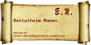 Bettelheim Manon névjegykártya